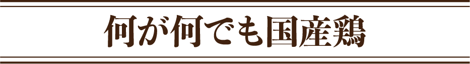 何が何でも国産鶏